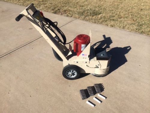 EDCO SEC1.5L Concrete Floor Grinder with Diamond Inserts and Wedges