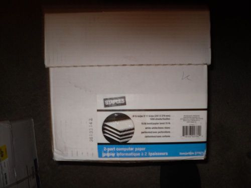 Staples 2-Part Computer Printer Paper 9-1/2&#034; x 11&#034; Multi-Part Colored 177071 New