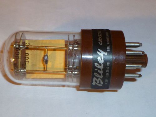 Bliley tube bg9d  quartz crystal gold plated  frequency = 100 kc for sale