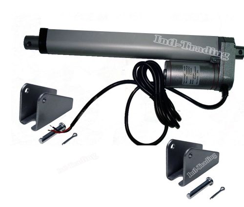 8&#034; dc 12 volt heavy duty linear actuator &amp; brackets stroke 330 pound max lift for sale