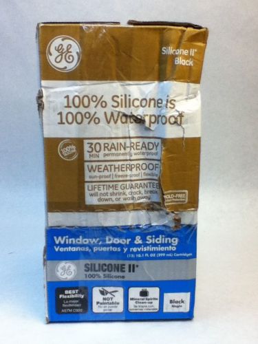 General Electric 12-pk Black Silicone 10.1 Oz Tubes Waterproof Caulking 894WP.5A