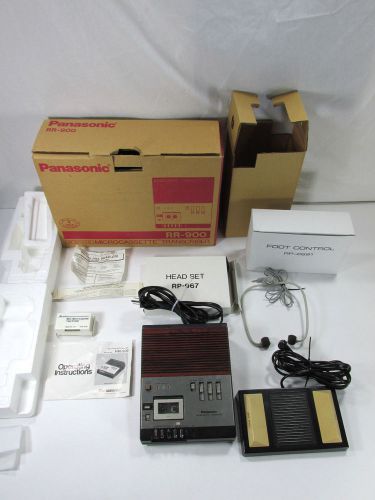 PANASONIC RR-900 MICRO-CASSETTE TRANSCRIBER W/ RP-2691 FOOT PEDAL &amp; HEADSET