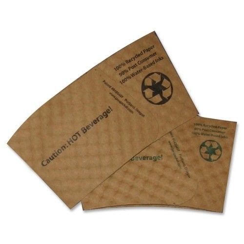 Marjack Hot Beverage Sleeves, Fits 12-20 oz. Cups, 1300/CT, Brown