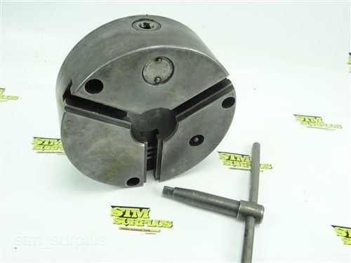 Cushman 7&#034; 3 jaw lathe chuck  flat back + key no jaws for sale