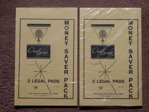 Vintage Antique Yellow Legal Pads Clear Script Westab Dayton Ohio C-49