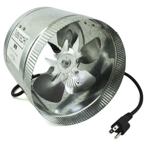 Ventech df8 8&#034; inch duct booster inline blower fan 400 cfm 120v/60hz cooling air for sale