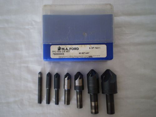 MA FORD 7 pc HSS C/S 90 DEGREE 6-FLUTE COUNTERSINK SET EDP79001 79000003