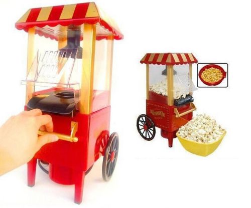 Mini retro carriage popcorn machine  220v eu plug for sale