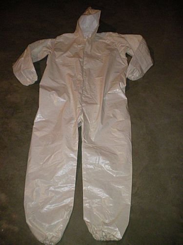 DuPont TyChem SL Hooded Coverall Size XL Tyvex Saranex Elastic (SL127-WH) Hazmat