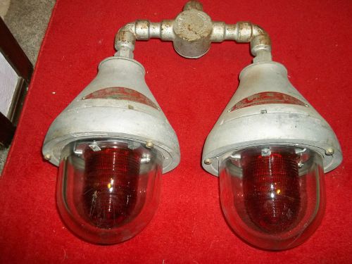 Vtg Heavy Duty Huge Industrial Crouse Hinds Hazardous Locations Double Light