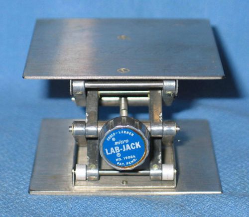 Cenco-Lerner Micro LAB-JACK No 19086 3&#034; x 3&#034; Plates - Opens 15/16&#034; to 3 1/4&#034;