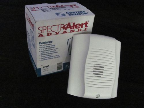 System Sensor SpectraAlert Advance White Horn BK-HW DVY E10-2