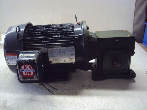 US MOTOR S655A FR 182TC HP 3 RPM 1765 V 208-230/460 WITH OHIO GEAR BOX USED