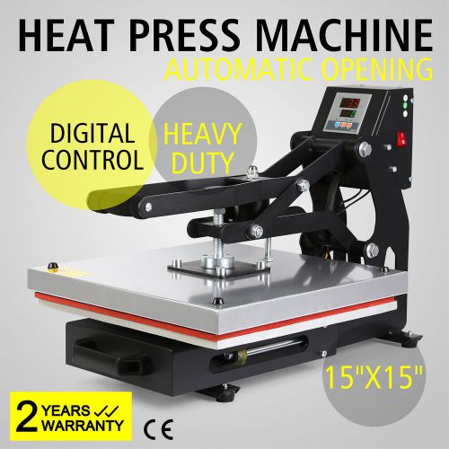 15&#034;X15&#034; AUTO OPENING T-SHIRTS HEAT PRESS 38X38 CLAM DRAW DIGITAL MACHINE POPULAR