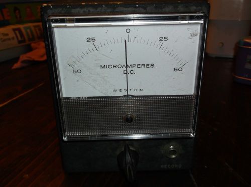 ANTIQUE WESTON MODEL 1941 T MICROAMPERES D.C. TESTER (0 - 50)