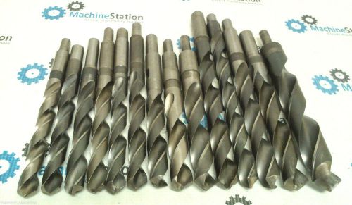 ASSORTED HSS STRAIGHT SHANK DRILLS - 21/32&#034; TO 1-1/8&#034;