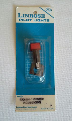 NOS Bulb Linrose Pilot Light Incandescent B306201 Red Indicator Lamp 120VAC/DC