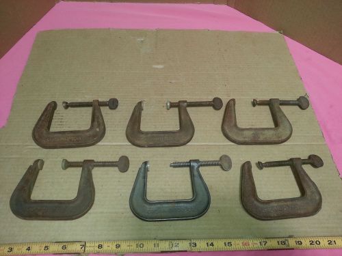 MACHINIST&#039;S MECHANIC&#039;S WELDER&#039;S LOT OF 6 PCS. 2-1/2&#034; CINCINNATI C CLAMP S