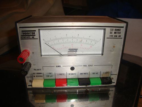 VINTAGE THORNTON ASSOCIATES TYPE SRM-100 SIX RANGE DC METER