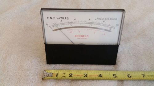 VINTAGE BALLANTINE  0 - 1 RMS VOLTS METER 5&#034; STEAMPUNK VOLT DECIBEL 18-10026-1F