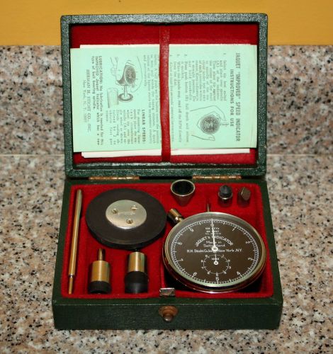 Vtg Herman H. Sticht Co. NY Handheld Tachometer Jaquet&#039;s Indicator Speed Gauge