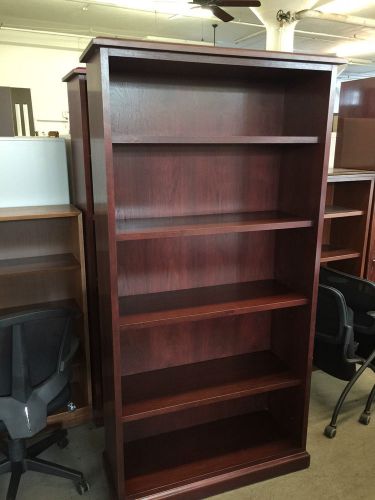 TRADITIONAL STYLE BOOKCASE in MAHOGANY COLOR WOOD by STEELCASE OFFICE FURNITURE