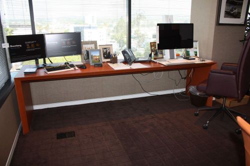 Italian Leather Wrapped Executive Desk by Fantoni Ufficio