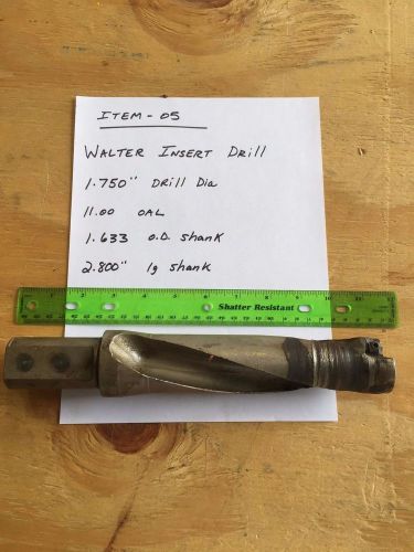 Walter Carbide Insert Drill ; 1.750&#034; dia