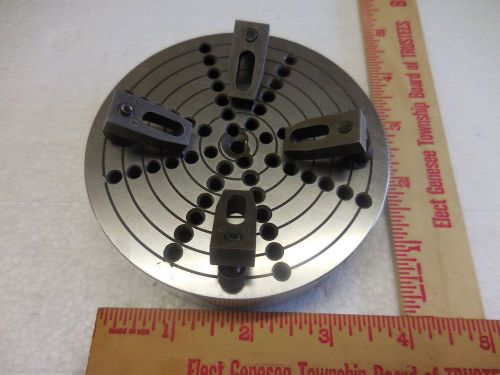 Machinist Made 4&#034; Dia. x 1&#034; Drawbar Face Plate 4 Clamps Tool Diemaker Grinder