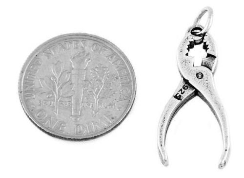 MILLWRIGHTS  SILVER PLIERS CHARM PLUS 2 Starrett pkt charts #3