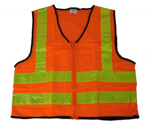 (13) 2xl orange safety vest class 2 with pockets- lot of 13 for sale