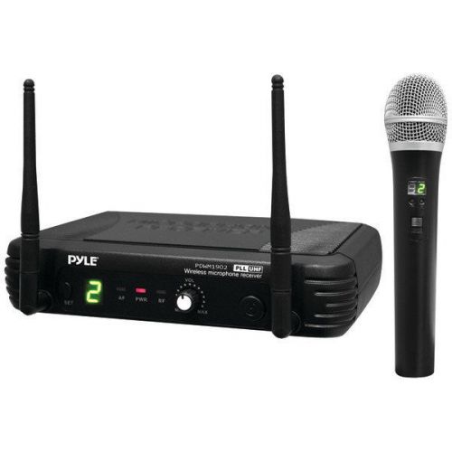 Pyle Pro PDWM1902 Premier Series Pro UHF Wireless Handheld Microphone Adj Freq