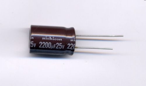 2200 uf 25 v alum elect with radial leads nichicon 105 degrees c for sale