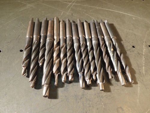 14 Pc Lot Counterbore Drill Bits Morse Taper #2 Shank 1/2&#034; to 3/4&#034; MT2 2MT