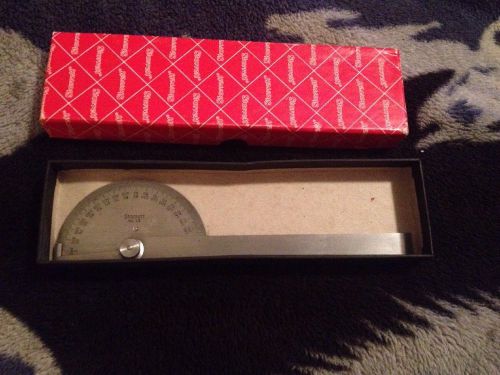 Starrett Steel Protractor 6&#034; Model 19. Great Condition W/ Original Box.