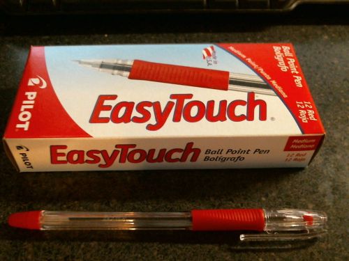 Pilot EASYTOUCH BALL POINT PEN RED 12PK. 32012 MED.POINT