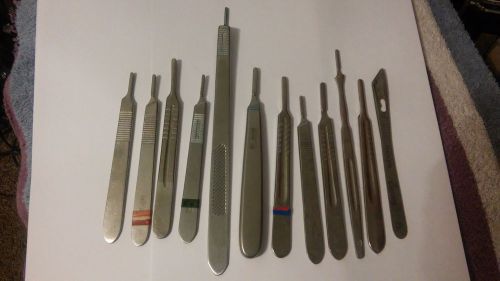 Lot of 12 Assorted Scalpel Handles