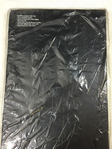 Litter Pad Black 23&#034;x72&#034;x 2&#034; Stretcher Gurney Warrior Evacuation Torn See Desc.