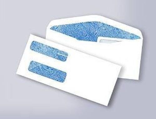 100 Quick-books Double Window Security Envelopes - For Checks Invoices etc.