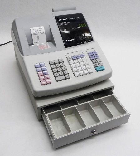 Sharp XE-A21S Electronic Cash Register Thermal Printer Point-Of-Sale System+Key