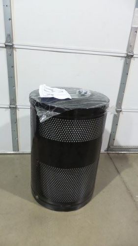 Rubbermaid FGS55ETBKPL 51 Gallon Capacity Round Steel Trash Can