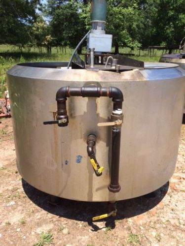 500 Gallon Stainless Steel Processor Tank Vertical on Leg Agitation Scrape 75PSI