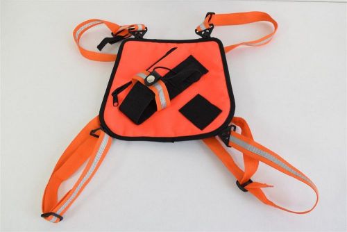 Bee chest pro radio uhf harness pack safety hi vis orange reflective made in usa for sale