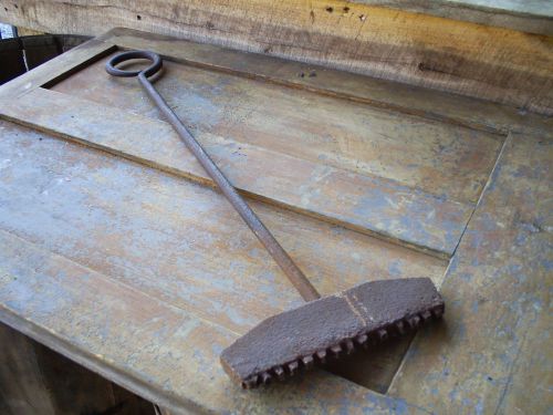 Antique Branding Iron Stamping Marking Tool Barrel Crate Primitive AAFA