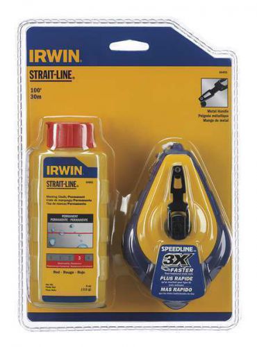 IRWIN STRAIT-LINE 100 FT METAL HANDLE INCLUDES MARKING CHALK