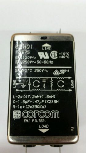 CORCOM 6EHQ1 TE CONNECTIVITY EMI FILTER 6A 120V NEW