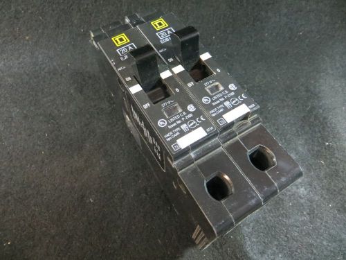 2 - BRAND NEW - SQUARE D EJB14020 BREAKER - 20 AMP - 277 VOLT - 1 POLE BREAKER