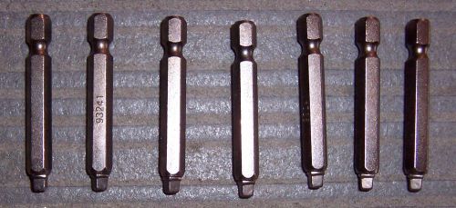 7 ea. Irwin 93241 #3 1-15/16&#034;  Square Recess Power Bits