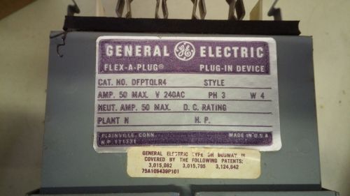 GE DFPTQLR4 NEW NO BOX FLEX A PLUG 50A 3PH 240V SEE PICS #A48