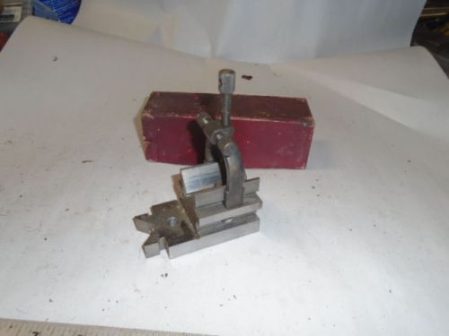 MACHINISTLATHE MILL Machinist Starrett Unusual V Block and Clamp in Box